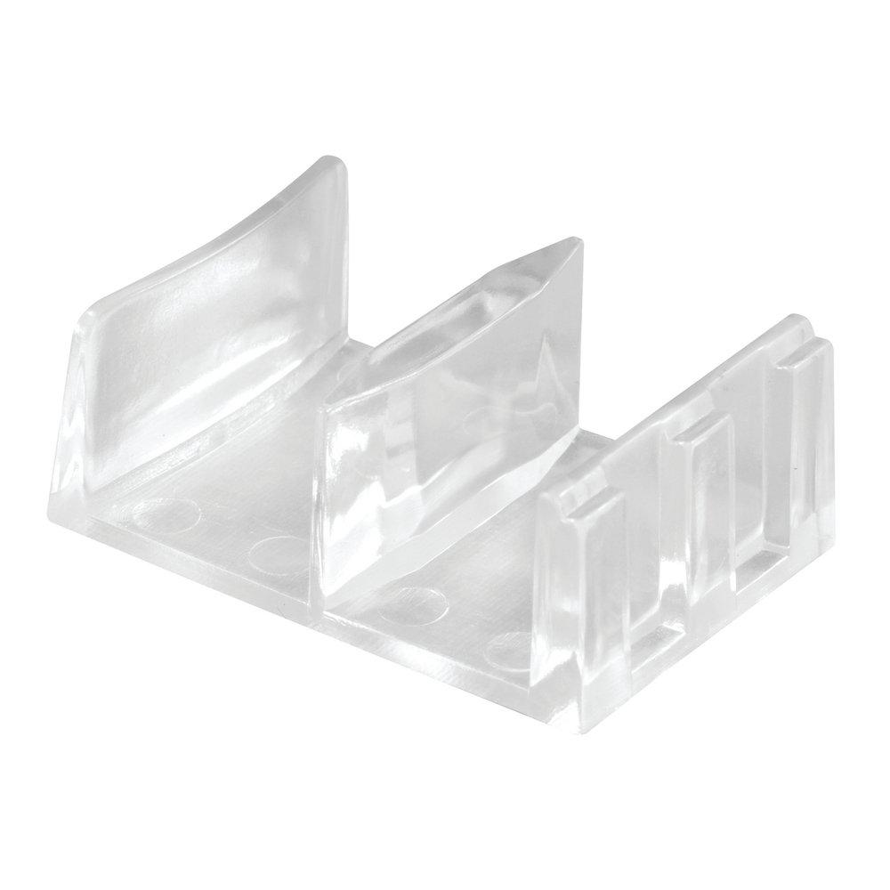 Prime-Line Clear 5/8 in. Shower Door Bottom Guide (Pack of 2) 