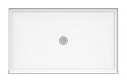 60 in. x 36 in. Shower Base with Center Drain in White