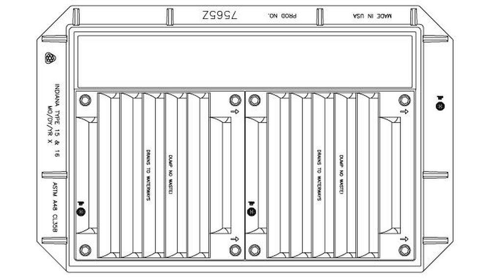 EJ Rectangular Catch Basin Frame and Grate 