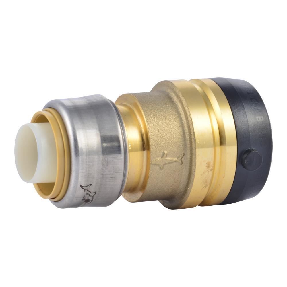 SharkBite® Natural Brass Push-to-Connect Reducing Brass DZR Coupling 