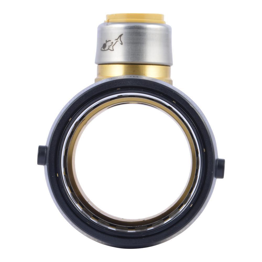 SharkBite&reg; Natural Brass Push-to-Connect Brass Reducing Tee 