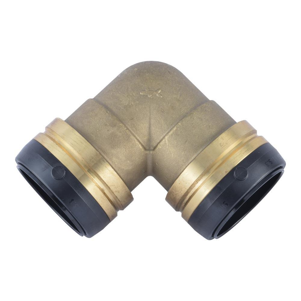 SharkBite&reg; Natural Brass Push-to-Connect DZR Brass 90 Degree Elbow 