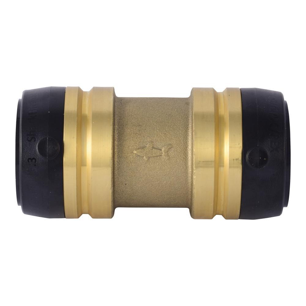 SharkBite® Natural Brass Push-to-Connect Brass DZR Coupling 