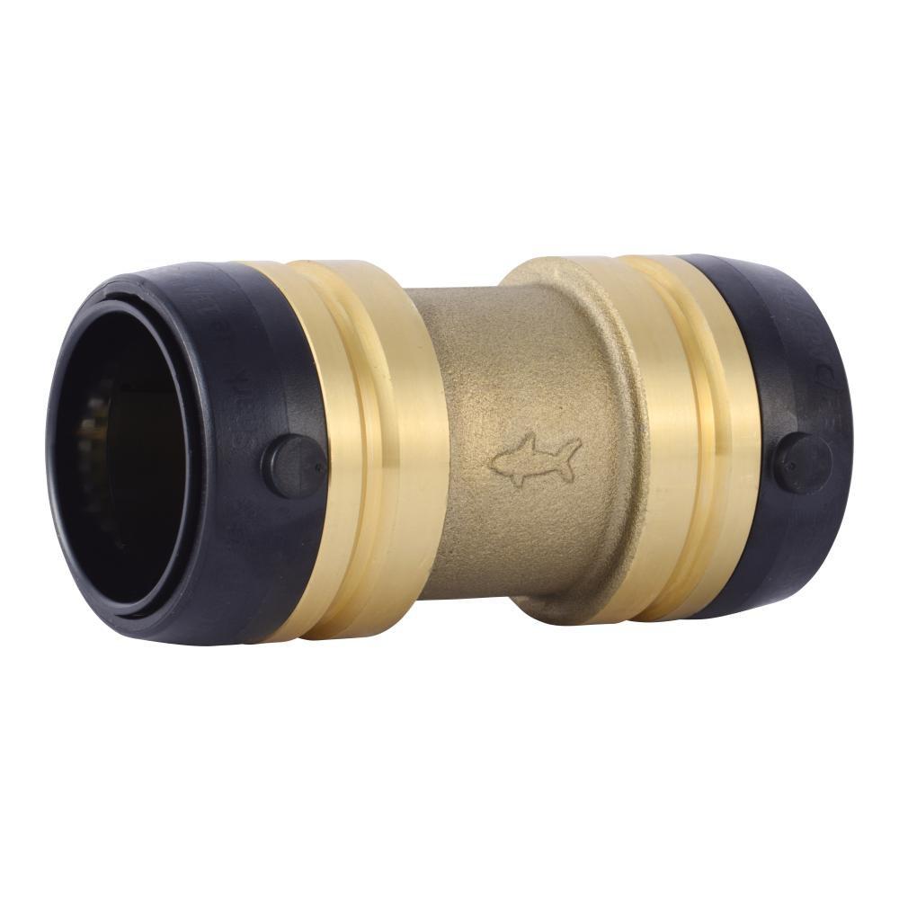 SharkBite® Natural Brass Push-to-Connect Brass DZR Coupling 