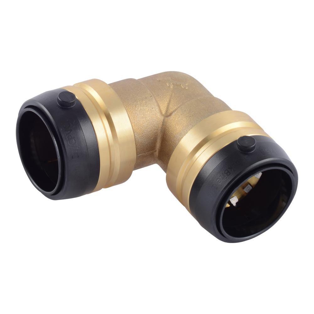 SharkBite® Natural Brass Push-to-Connect DZR Brass 90 Degree Elbow 