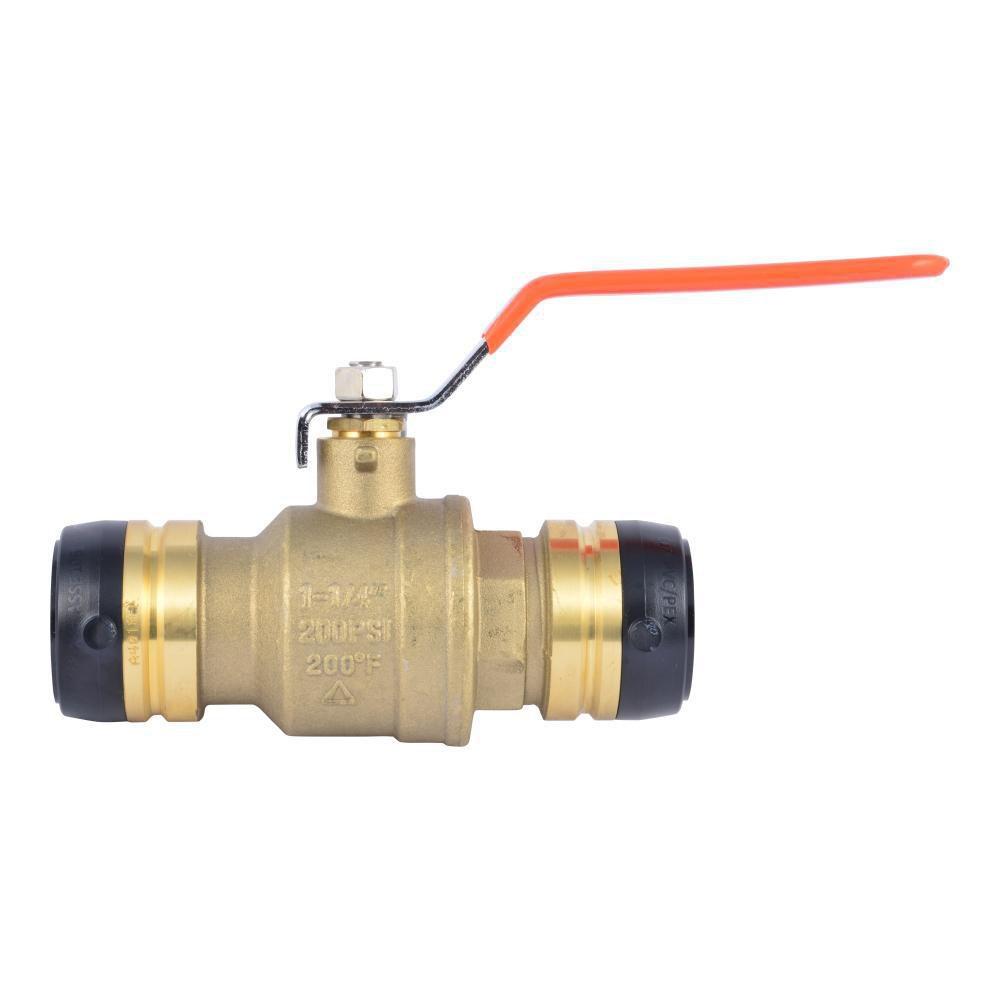 SharkBite&reg; Natural Brass Brass Full Port Push 200# Ball Valve 
