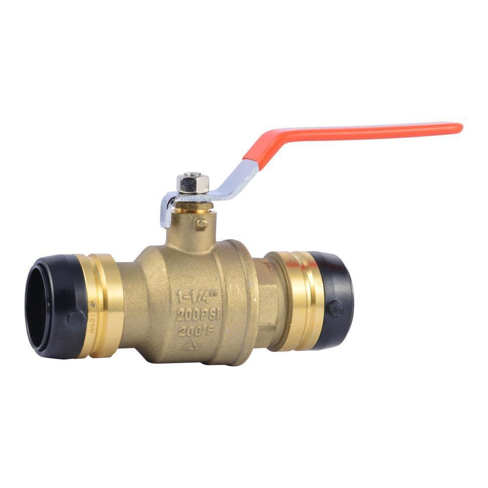 SharkBite® 2XL 1-1/4 in. Brass Full Port Push 200# Ball Valve