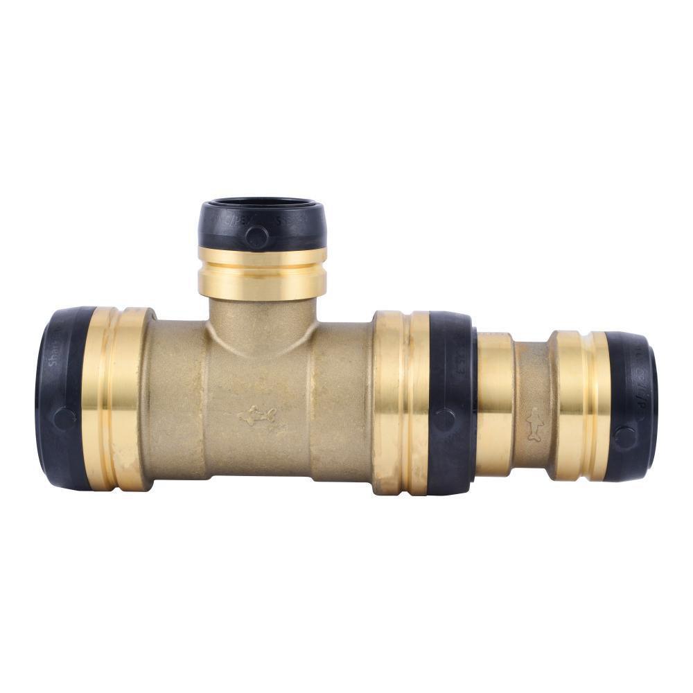 SharkBite&reg; Natural Brass LF 2X1-1/2X1-1/4 *SHARKB RED TEE 