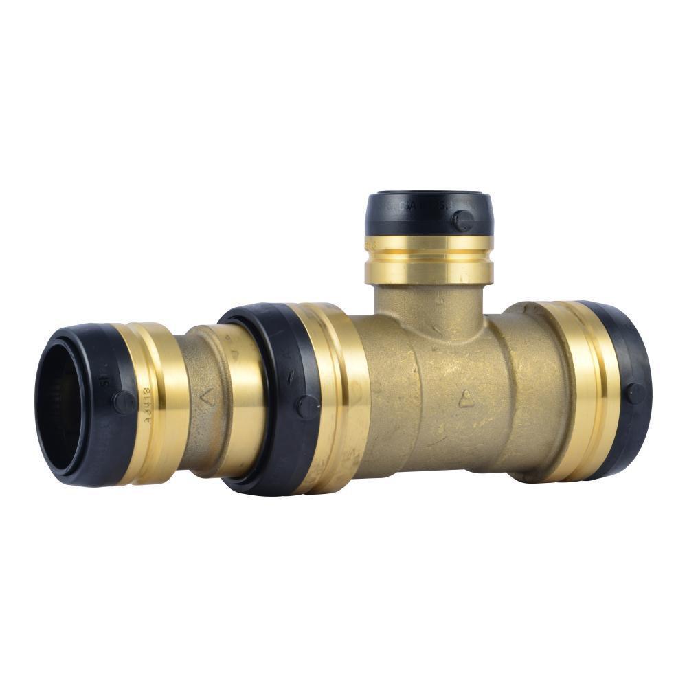 SharkBite&reg; Natural Brass LF 2X1-1/2X1-1/4 *SHARKB RED TEE 