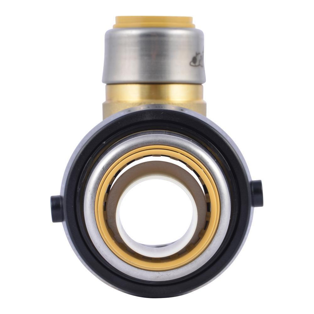SharkBite&reg; Natural Brass Push-to-Connect Brass Reducing Tee 