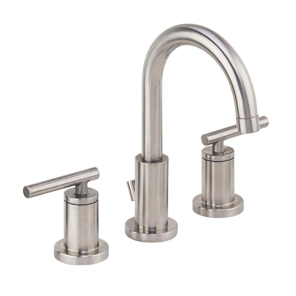 Two Handle Widespread Bathroom Sink Faucet in Brushed Nickel 