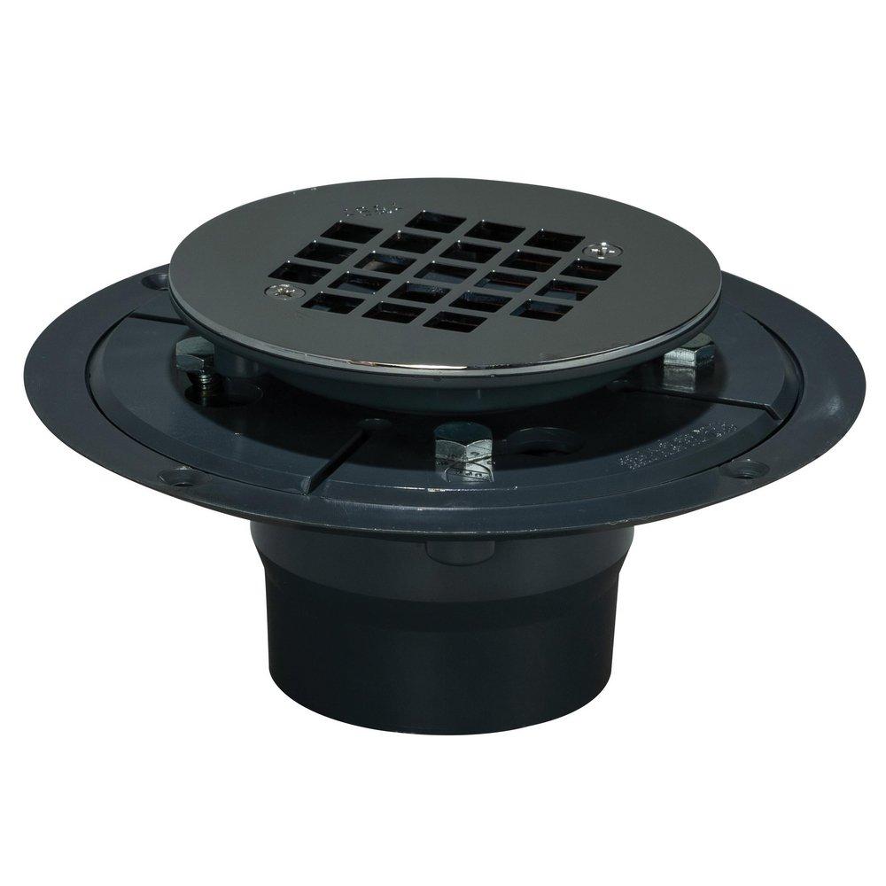 AB & A&trade; Chrome Solvent Weld PVC Tile Shower Drain 