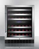 Summit Appliance Black/Stainless Steel 23-63/100 in. 40 Bottles Wine Cooler 
