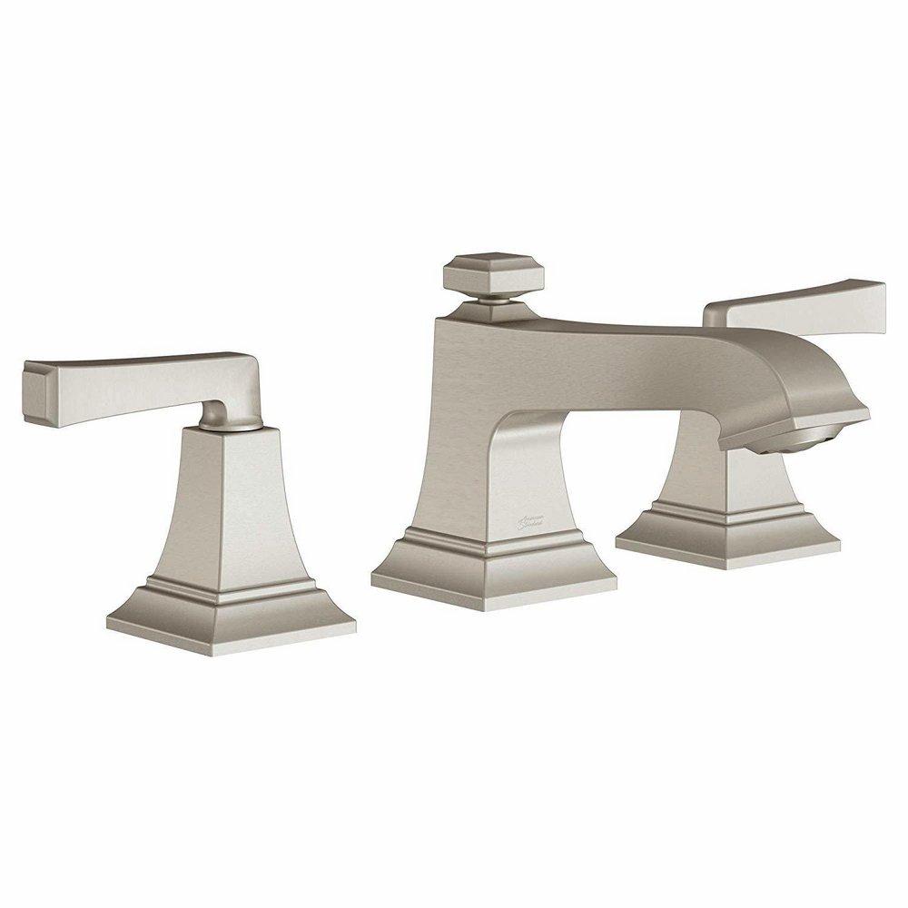 American Standard Brushed Nickel Two Handle Bathroom Sink Faucet with Metal Pop-Up Drain 