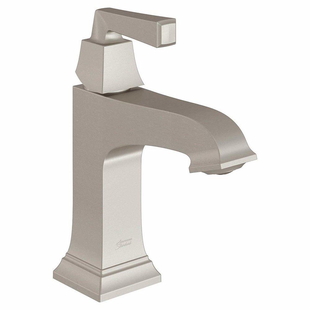 American Standard Brushed Nickel Single Handle Monoblock Bathroom Sink Faucet 