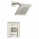 1/2 in. NPT 1.8 gpm Shower Valve Trim Kit with Square Single Lever Handle in PVD Brushed Nickel