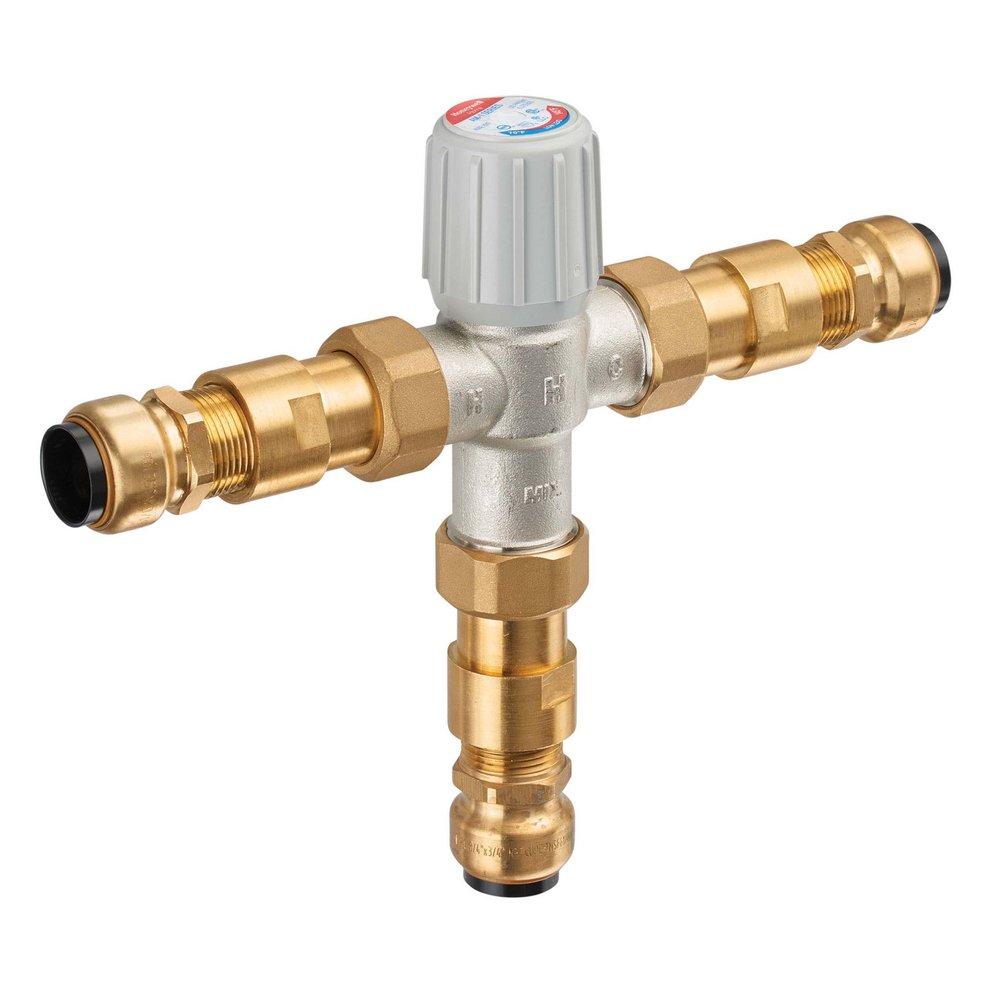 Resideo Metallic Union Push Connect Thermostat Mixing Valve 