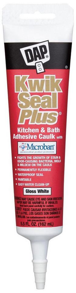 5.5 oz.Kitchen & Bath Antimicrobial Adhesive Sealant in White