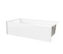 Aquatic White 60 x 30 in. Soaker Alcove Bathtub in White 
