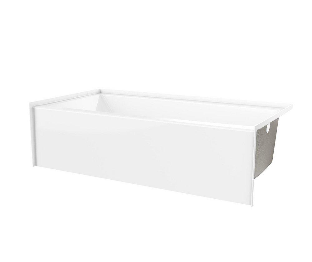 Aquatic White 60 x 30 in. Soaker Alcove Bathtub in White 