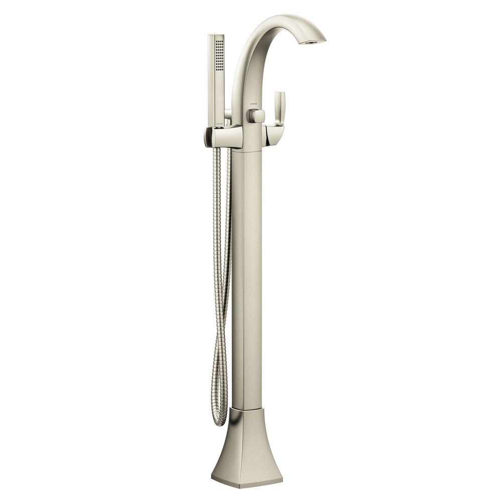 Moen Brushed Nickel Single Handle Lever Floor Mount Filler (Trim Only) 