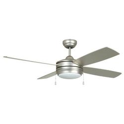 52 in. 4-Blade Ceiling Fan with LED Light Kit in Brushed Satin Nickel