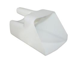 2 qt Plastic Deluxe Measuring Scoop in White