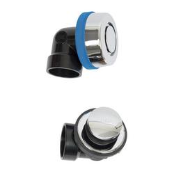 ABS Bath Waste Half Kit Toe-Tap Stopper with Test Kit in Chrome