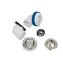 Dearborn Chrome PVC Bath Waste Push-Pull Half Kit Drain with Spud in Chrome 