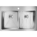 Elkay Polished Satin 33 x 22 in. Stainless Steel Double Bowl Dual Mount Kitchen Sink in Polished Satin 