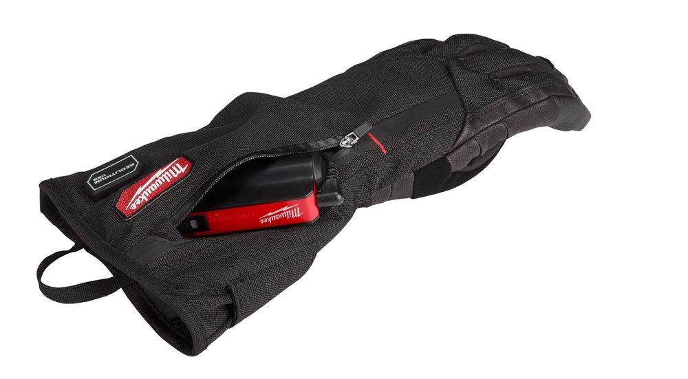 Milwaukee&reg; Red Nylon USB Rechargeable Heated Glove in Red and Black 