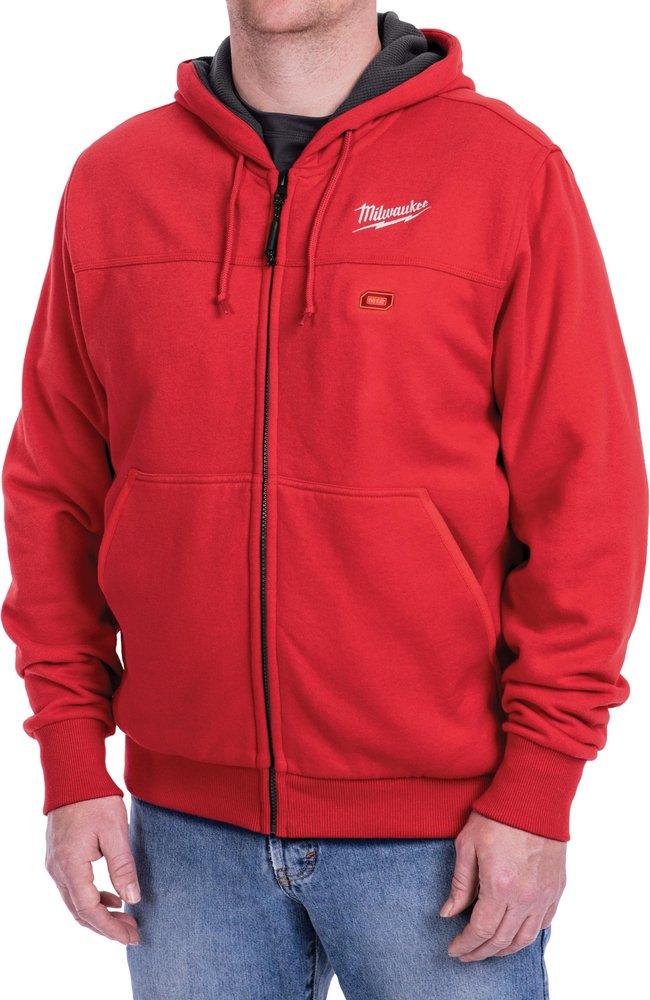 Milwaukee&reg; Red Brushed Tricot and Polyester Heated Hoodie Kit in Red 