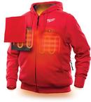 Milwaukee&reg; Red Brushed Tricot and Polyester Heated Hoodie Kit in Red 