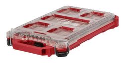 16 x 9 in. Red/Black 5 Compartment Low Profile Small Parts Organizer