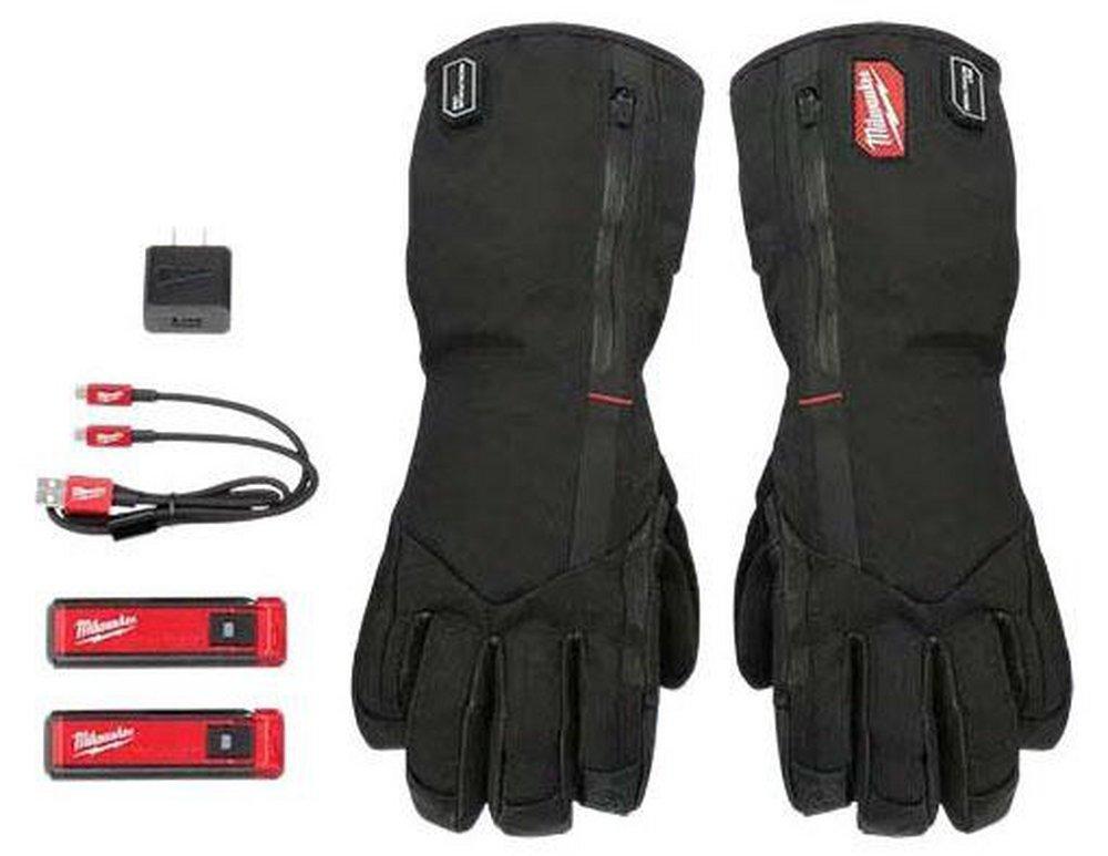 Milwaukee&reg; Red Nylon USB Rechargeable Heated Work Glove in Red, Black and Grey 