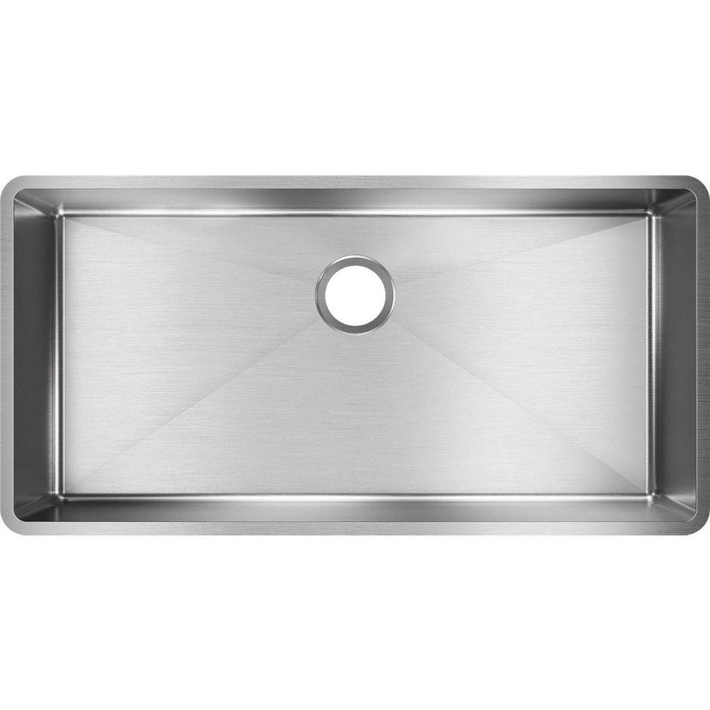 Elkay Polished Satin 36-1/2 x 18-1/2 in. No Hole Stainless Steel Single Bowl Undermount Kitchen Sink 
