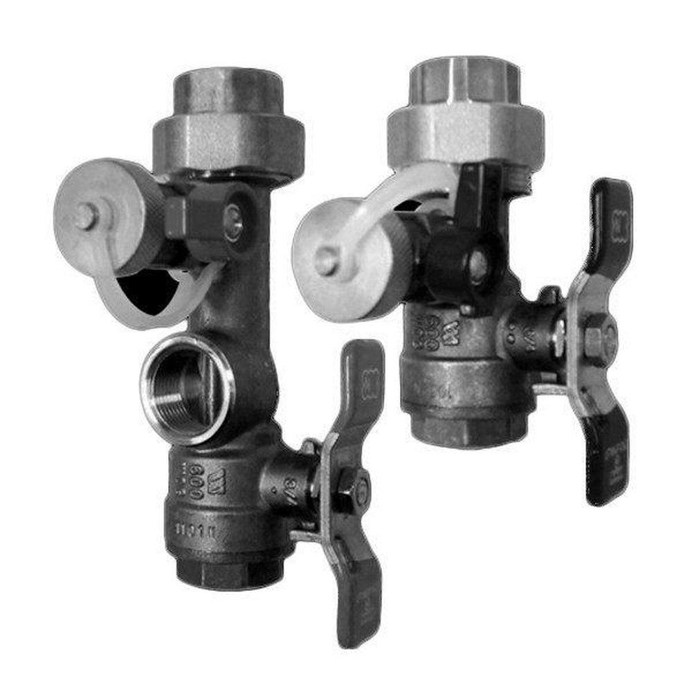 Noritz America Threaded Isolation Valve Kit with Pressure Relief Valve 