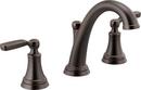 Delta Faucet Venetian Bronze Two Handle Widespread Bathroom Sink Faucet with Metal Pop-Up Drain 