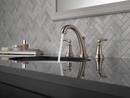 Delta Faucet Brilliance® Stainless Two Handle Widespread Bathroom Sink Faucet 