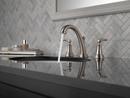 Delta Faucet Brilliance® Stainless Two Handle Widespread Bathroom Sink Faucet 