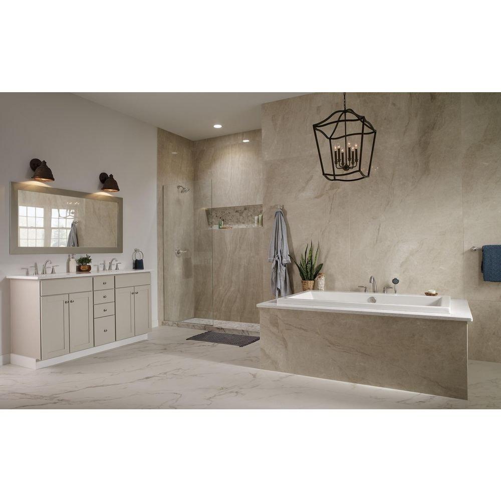Delta Faucet Brilliance Stainless Two Handle Widespread Bathroom Sink Faucet 