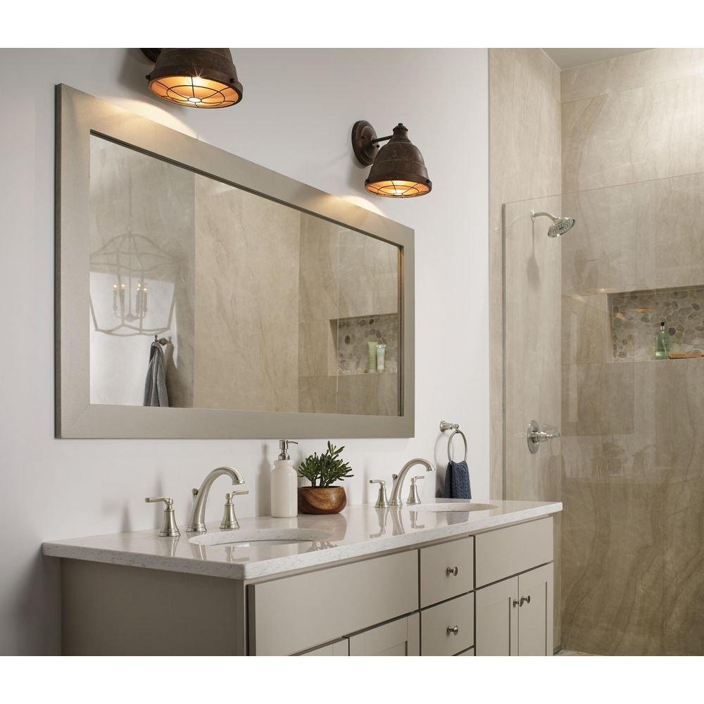 Delta Faucet Brilliance Stainless Two Handle Widespread Bathroom Sink Faucet 