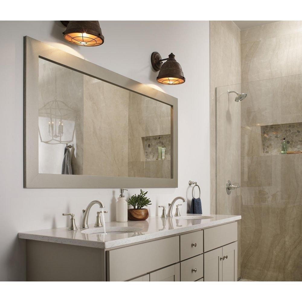 Delta Faucet Brilliance Stainless Two Handle Widespread Bathroom Sink Faucet 