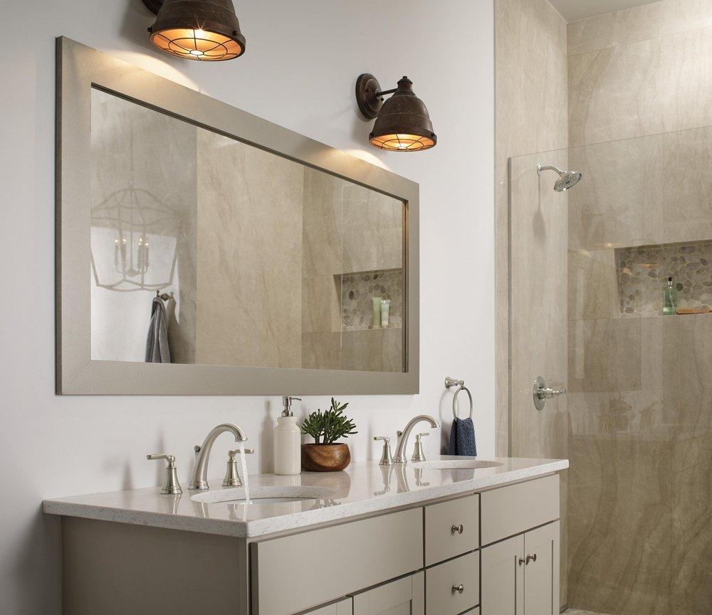 Delta Faucet Brilliance® Stainless Two Handle Widespread Bathroom Sink Faucet with Metal Pop-Up Drain 