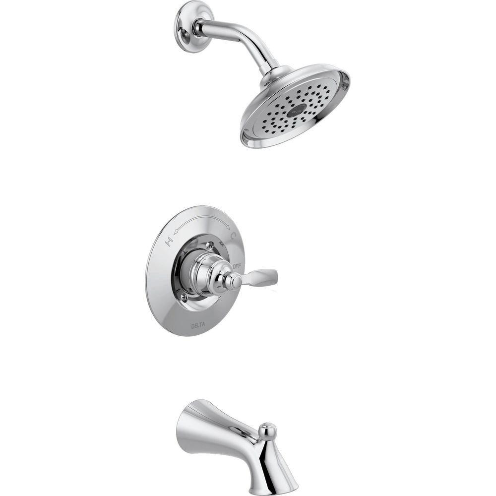 Delta Faucet Chrome One Handle Single Function Bathtub & Shower Faucet 