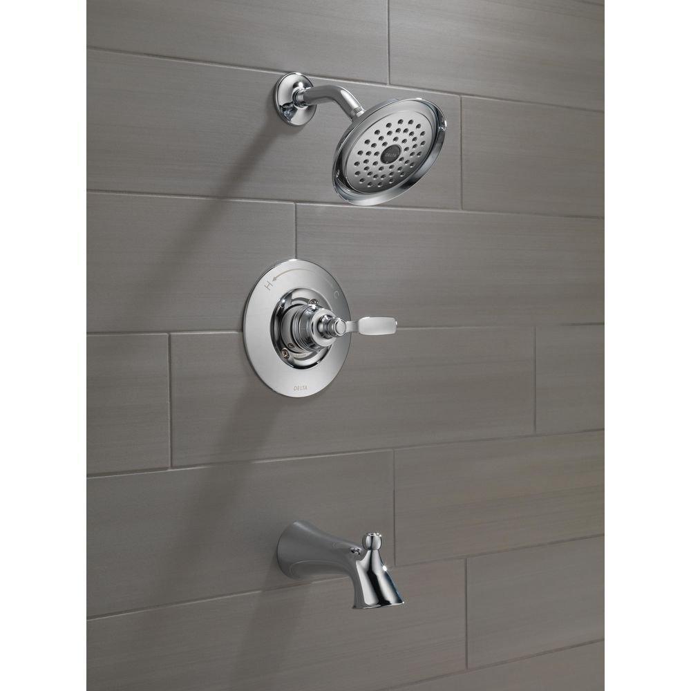 Delta Faucet Chrome One Handle Single Function Bathtub & Shower Faucet 