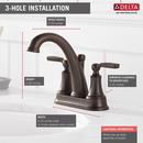 Delta Faucet Venetian Bronze Two Handle Centerset Bathroom Sink Faucet 