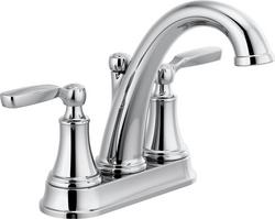 Two Handle Centerset Bathroom Sink Faucet in Chrome