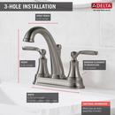 Delta Faucet Brilliance&reg; Stainless Two Handle Centerset Bathroom Sink Faucet 