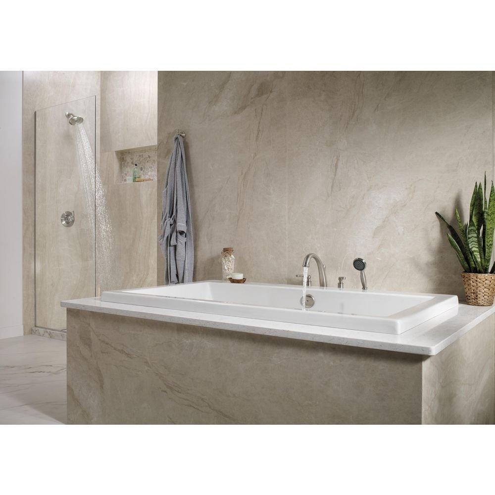 Delta Faucet Brilliance Stainless Two Handle Roman Tub Faucet (Trim Only) 